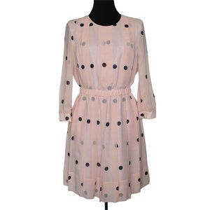 Kate Spade Pink Polka Dot Midi Dress